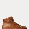 Brown Women’s Ralph Lauren Jaemyn Calfskin High-Top Sneakers Brown Women’s Ralph Lauren Jaemyn Calfskin High-Top Sneakers
