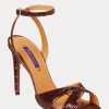 Brown Women’s Ralph Lauren Kandice Sequined Sandals