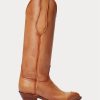 Brown Women’s Ralph Lauren Kiera Leather Cowboy Boots Brown Women’s Ralph Lauren Kiera Leather Cowboy Boots