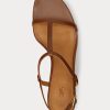 Brown Women’s Ralph Lauren Lambskin Kitten-Heel Sandals Brown Women’s Ralph Lauren Lambskin Kitten-Heel Sandals