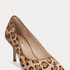 Brown Women’s Ralph Lauren Lanette Haircalf Heels