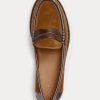 Brown Women’s Ralph Lauren Leather-Trim Suede Penny Loafers Brown Women’s Ralph Lauren Leather-Trim Suede Penny Loafers