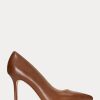 Brown Women’s Ralph Lauren Lindella II Burnished Leather Heels Brown Women’s Ralph Lauren Lindella II Burnished Leather Heels