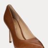 Brown Women’s Ralph Lauren Lindella II Burnished Leather Heels Brown Women’s Ralph Lauren Lindella II Burnished Leather Heels
