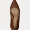 Brown Women’s Ralph Lauren Lindella II Burnished Leather Heels Brown Women’s Ralph Lauren Lindella II Burnished Leather Heels