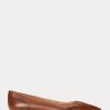 Brown Women’s Ralph Lauren Loraine Burnished Leather Ballet Flat Shoes Brown Women’s Ralph Lauren Loraine Burnished Leather Ballet Flat Shoes