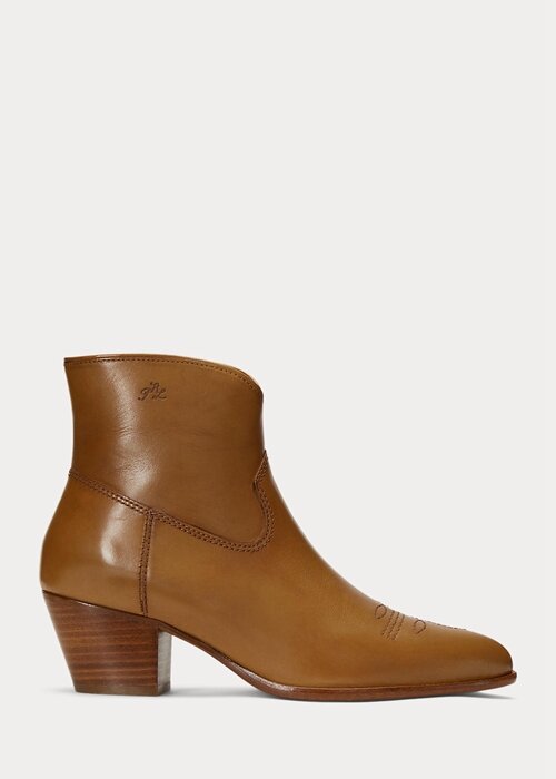 Brown Women’s Ralph Lauren Lucille Leather Boots Brown Women’s Ralph Lauren Lucille Leather Boots