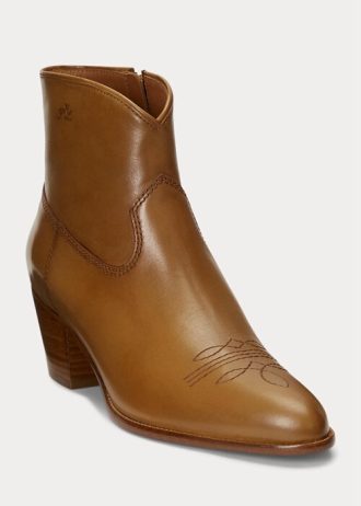 Brown Women’s Ralph Lauren Lucille Leather Boots