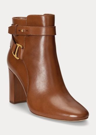 Brown Women’s Ralph Lauren Madelyn Burnished Leatherie Boots Brown Women’s Ralph Lauren Madelyn Burnished Leatherie Boots