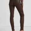 Brown Women’s Ralph Lauren Nappa Leather Skinny Ankle Pants