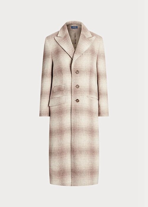 Brown Women’s Ralph Lauren Plaid Wool-blend Coats Brown Women’s Ralph Lauren Plaid Wool-blend Coats