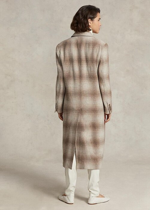 Brown Women’s Ralph Lauren Plaid Wool-blend Coats Brown Women’s Ralph Lauren Plaid Wool-blend Coats