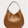Brown Women’s Ralph Lauren Polo Id Calfskin Medium Shoulder Bags