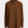 Brown Women’s Ralph Lauren Relaxed Fit Linen Shirts Brown Women’s Ralph Lauren Relaxed Fit Linen Shirts