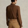 Brown Women’s Ralph Lauren Relaxed Fit Linen Shirts Brown Women’s Ralph Lauren Relaxed Fit Linen Shirts