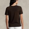 Brown Women’s Ralph Lauren Rl Logo Jersey  T Shirts