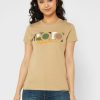 Brown Women’s Ralph Lauren Round Neck Graphic T Shirts Brown Women’s Ralph Lauren Round Neck Graphic T Shirts