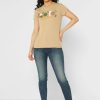 Brown Women’s Ralph Lauren Round Neck Graphic T Shirts Brown Women’s Ralph Lauren Round Neck Graphic T Shirts