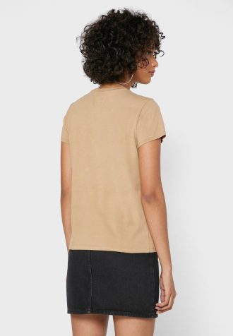 Brown Women’s Ralph Lauren Round Neck Logo T Shirts