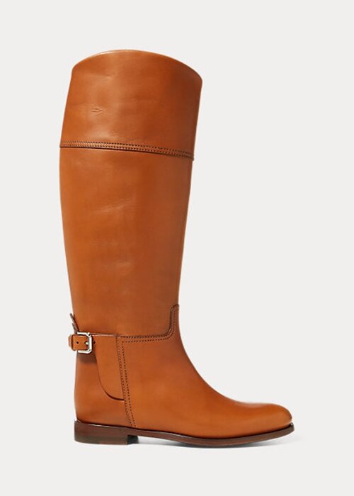 Brown Women’s Ralph Lauren Sallen Calfskin Riding Boots Brown Women’s Ralph Lauren Sallen Calfskin Riding Boots