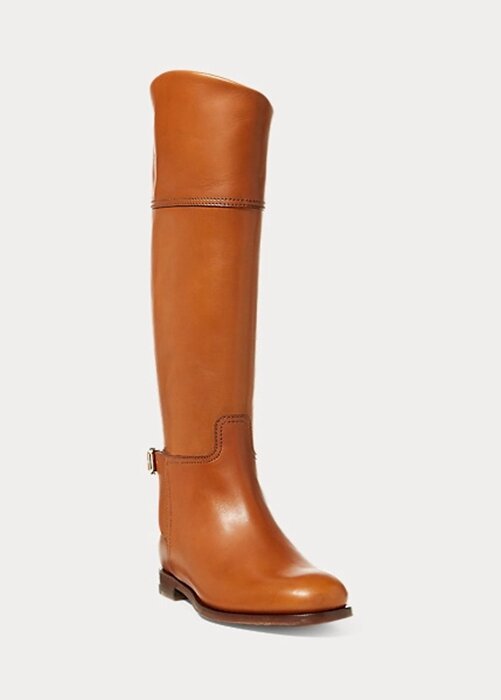 Brown Women’s Ralph Lauren Sallen Calfskin Riding Boots Brown Women’s Ralph Lauren Sallen Calfskin Riding Boots