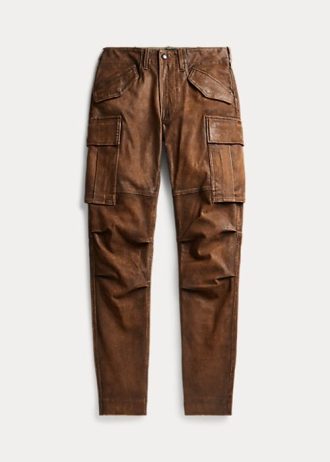 Brown Women’s Ralph Lauren Skinny Leather Cargo Pants
