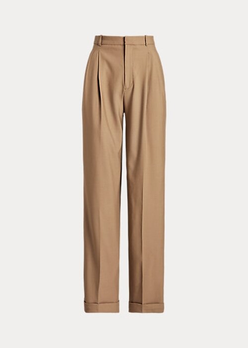 Brown Women’s Ralph Lauren Straight-Leg Wool-Blend Pants Brown Women’s Ralph Lauren Straight-Leg Wool-Blend Pants