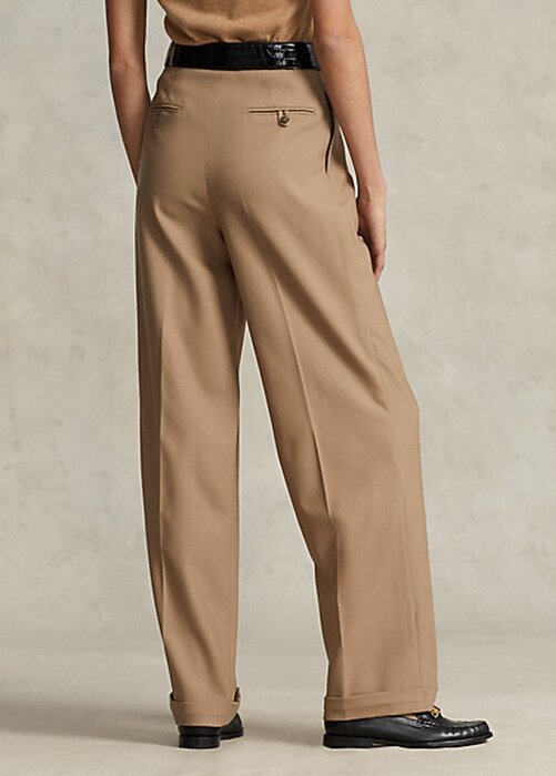 Brown Women’s Ralph Lauren Straight-Leg Wool-Blend Pants Brown Women’s Ralph Lauren Straight-Leg Wool-Blend Pants