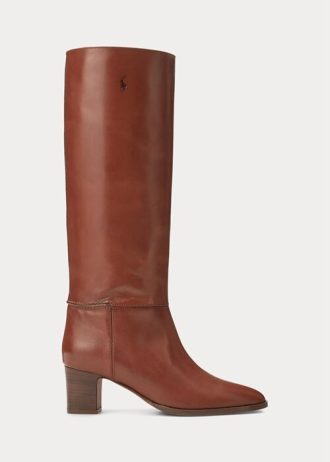 Brown Women’s Ralph Lauren Tall Calfskin Boots
