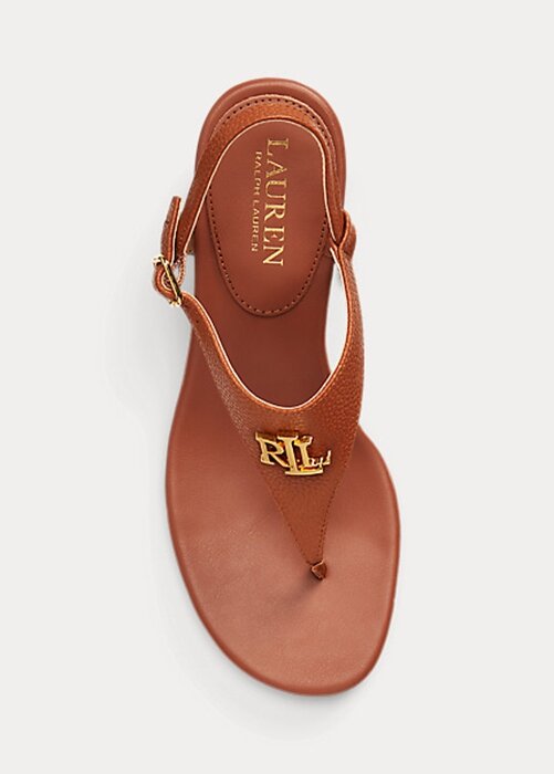 Brown Women’s Ralph Lauren Westcott II Tumbled Leather Sandals Brown Women’s Ralph Lauren Westcott II Tumbled Leather Sandals