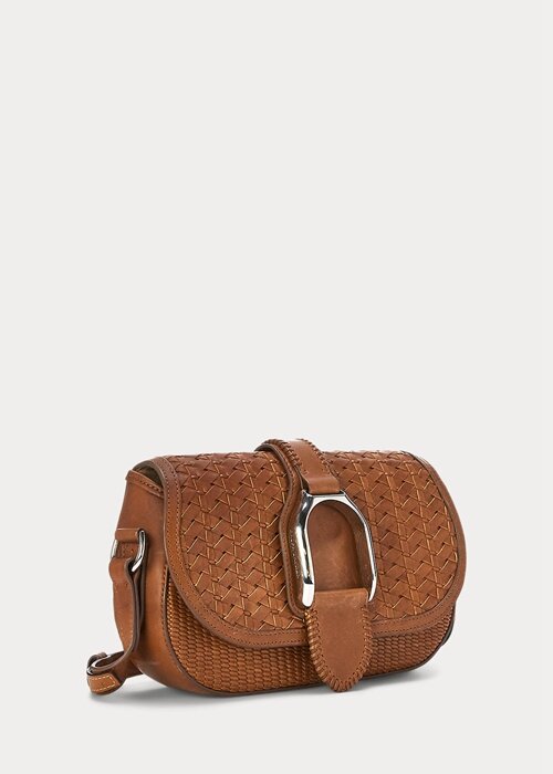 Brown Women’s Ralph Lauren Woven Calfskin Welington Crossbody Bags Brown Women’s Ralph Lauren Woven Calfskin Welington Crossbody Bags