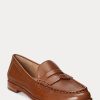 Brown Women’s Ralph Lauren Wynnie Burnished Leather Loafers