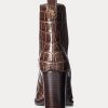 Brown Women’s Ralph Lauren ylah Embossed Leatherie Boots