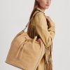 Buff Women’s Ralph Lauren Nubuck Large Andie Handbag