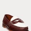 Burgundy Cream Men’s Ralph Lauren The Morehouse Collection Penny Loafers