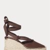 Chocolate Women’s Ralph Lauren Canvas Wedge Espadrille