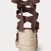 Chocolate Women’s Ralph Lauren Canvas Wedge Espadrille