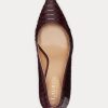 Chocolate Women’s Ralph Lauren Lanette Faux-Snakeskin Heels