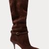 Chocolate Women’s Ralph Lauren Zoe Tall Sueded Calfskin Boots Chocolate Women’s Ralph Lauren Zoe Tall Sueded Calfskin Boots