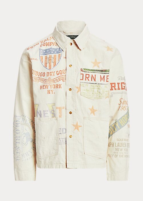 Cream Men’s Ralph Lauren Denim Graphic Painter Jackets Cream Men’s Ralph Lauren Denim Graphic Painter Jackets
