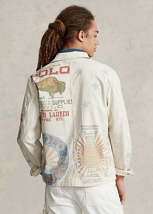 Cream Men’s Ralph Lauren Denim Graphic Painter Jackets Cream Men’s Ralph Lauren Denim Graphic Painter Jackets