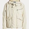 Cream Men’s Ralph Lauren Herringbone Hooded Jackets Cream Men’s Ralph Lauren Herringbone Hooded Jackets