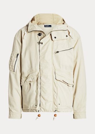Cream Men’s Ralph Lauren Herringbone Hooded Jackets