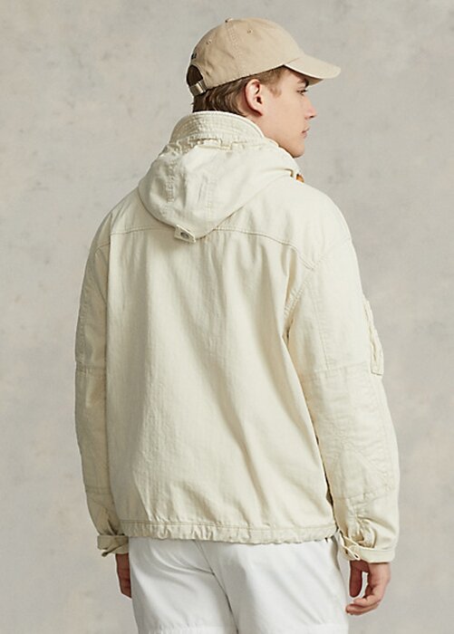 Cream Men’s Ralph Lauren Herringbone Hooded Jackets Cream Men’s Ralph Lauren Herringbone Hooded Jackets
