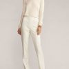 Cream Women’s Ralph Lauren Alandra Wool Crepe Pants
