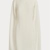 Cream Women’s Ralph Lauren Cape Georgette Cocktail Dress Cream Women’s Ralph Lauren Cape Georgette Cocktail Dress