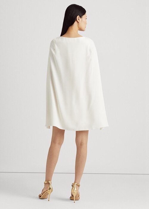 Cream Women’s Ralph Lauren Cape Georgette Cocktail Dress Cream Women’s Ralph Lauren Cape Georgette Cocktail Dress
