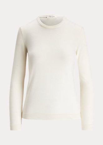 Cream Women’s Ralph Lauren Cashmere Crewneck Sweaters