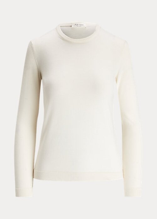 Cream Women’s Ralph Lauren Cashmere Crewneck Sweaters Cream Women’s Ralph Lauren Cashmere Crewneck Sweaters