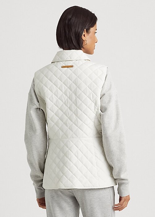 Cream Women’s Ralph Lauren Diamond-Quilted Vest Cream Women’s Ralph Lauren Diamond-Quilted Vest